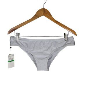 SAM EDELMAN  Cheeky Hipster Bikini Bottom Silver Size L NWT